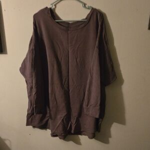 Torrid Purple Oversized Boxy Tunic Short Sleeve Top
